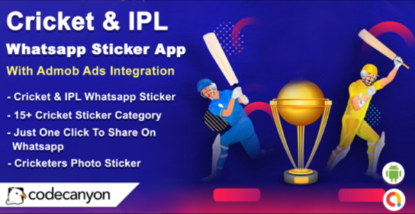 Android Cricket & IPL Whatsapp Sticker (Android 10 Supported)