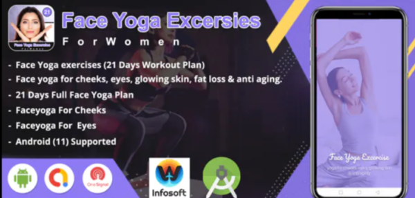 Android Face Yoga Excersies – 21 days (home workout) app