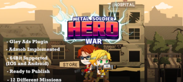 Metal Soldier Hero War – Complete Unity Template