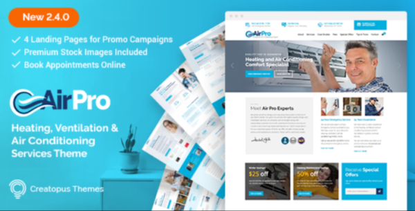 AirPro – Heating and Air conditioning WordPress Theme for Maintenance Services