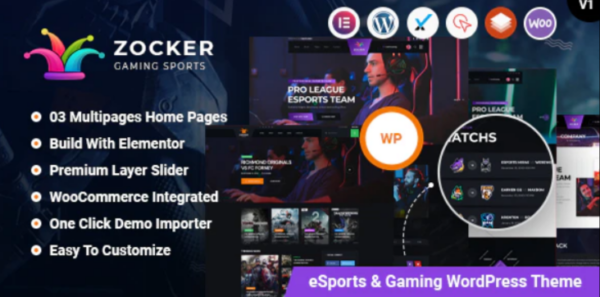 Zocker – eSports and Gaming WordPress Theme