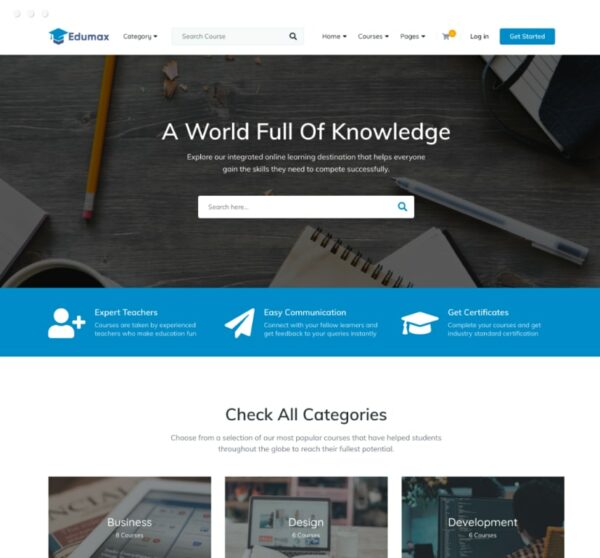 Edumax – WordPress Theme To Build Online Course Portal – Themeum