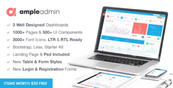 Ample Admin – Most Advanced Dashboard Kit