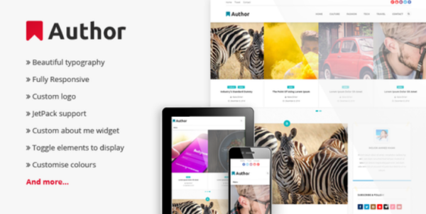 Author Responsive WordPress Blog Theme