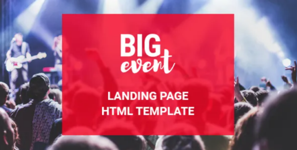 BigEvent v1.1 Landing Page HTML Template