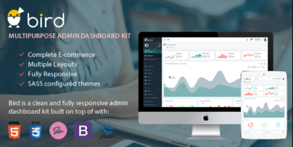 Bird – Responsive admin dashboard template by Followtechnique