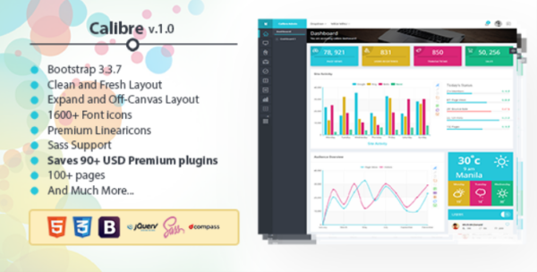 Calibre v1.0 Bootstrap Admin Template