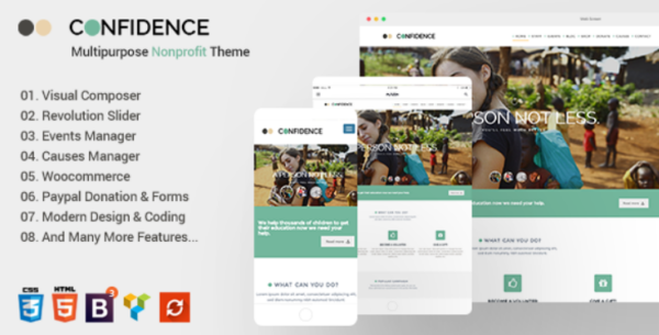 Confidence v2.2.1 Multipurpose Nonprofit WordPress Theme