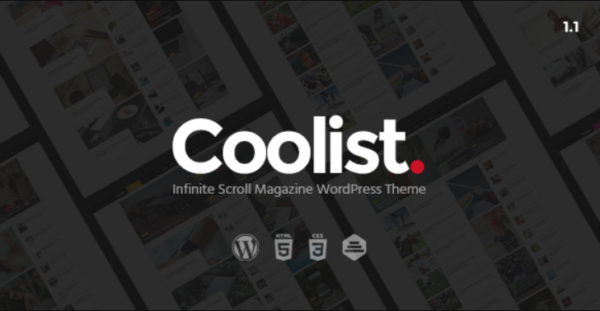 Coolist v1.1.7 Infinite Scroll Magazine WordPress Theme