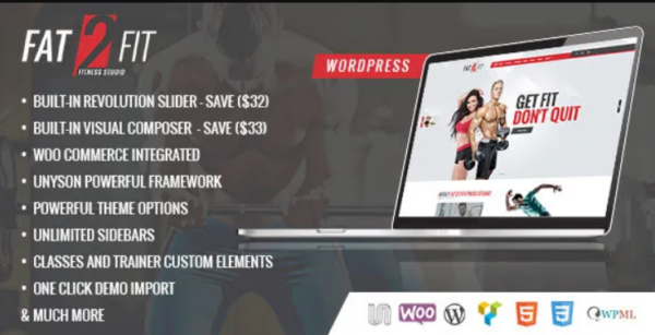 Fat to Fit, Sport and Gym WordPress Theme