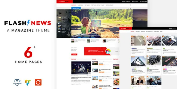 Flash News v1.1 Magazine, Blog, News WordPress Theme