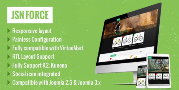 JSN Force v1.1.0 – Responsive Joomla E-Commerce Template