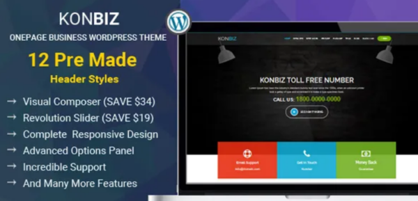 KonBiz – Onepage Business WordPress Themes