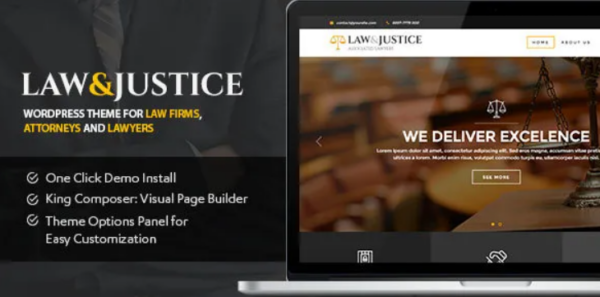 Law&Justice – Law Firm, Lawyers & Attorneys WordPress Theme