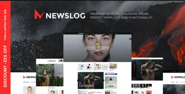 Newslog v1.1.0 Clean News & Magazine WordPress Theme