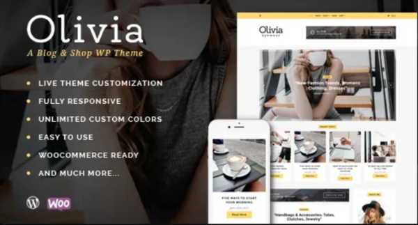 Olivia – Personal Blog & Shop WordPress Theme