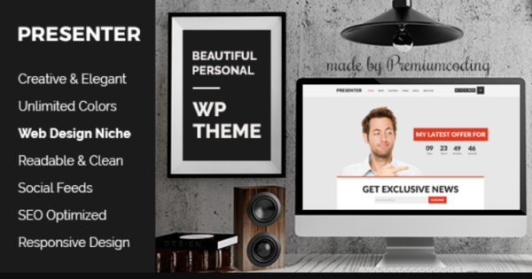 Presenter – Bold Theme for Entrepreneurs With Creative Blog