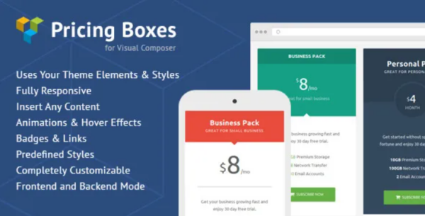Pricing Boxes v1.0.2 Visual Composer Add-ons