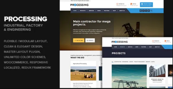 Processing – Industrial, Factory & Engineering WP theme