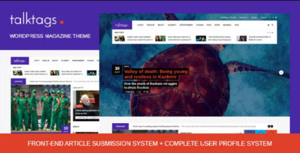 Talktags – WordPress Magazine Theme + Front-end Article Submission