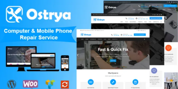 Ostrya v1.2.0 Computer Repair & Mobile Phone Repair Service WordPress Theme