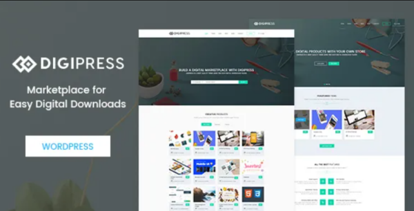 Digipress – Marketplace for Easy Digital Downloads WordPress Theme