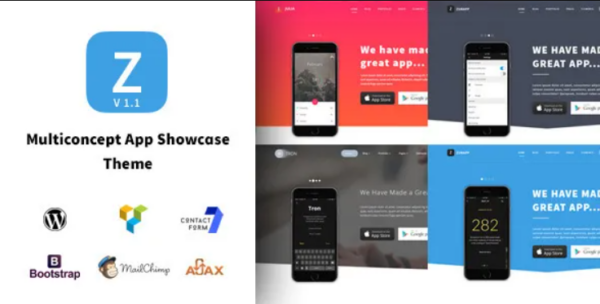 ZurApp v1.2.3 – Multiconcept App Showcase Theme