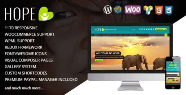 HOPE v3.1 Responsive WordPress Non-Profit Charity Theme