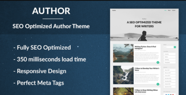 Author – Responsive SEO Optimised WordPress Theme for Bloggers and Journalists