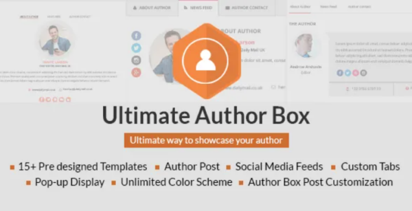 Ultimate Author Box v1.0.2 Responsive Post/Article Author Section Plugin WordPress