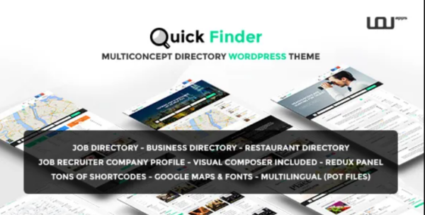 QuickFinder v1.0.4 Multiconcept Directory WordPress Theme