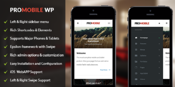 Pro Mobile v1.1 Mobile and Tablet Responsive WordPress Theme