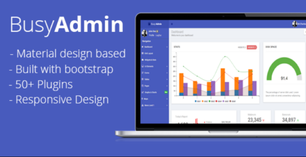 Busy Admin – Material Bootstrap Dashboard