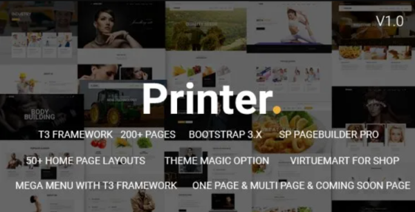 Printer v1.1 Responsive Multi-Purpose Creative Joomla Theme