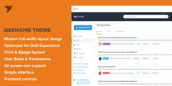 QAEngine v2.0.12 – Question and Answer WordPress Theme