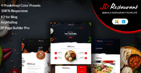 JD Restaurant v1.1 Responsive Joomla Restaurant Template