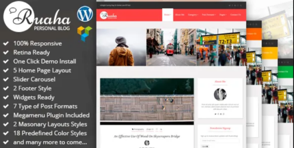 Ruaha – Responsive Personal Blog WordPress Theme