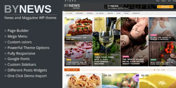 ByNews v1.2.0 Responsive News and Magazine WordPress Theme