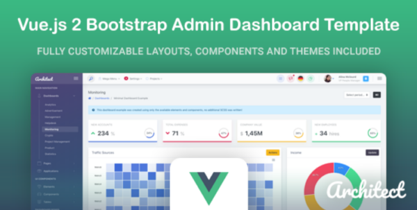 ArchitectUI – Vue.js Bootstrap Admin UI Dashboard Template