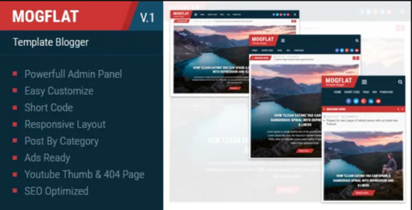 Mogtemplates v2.1 MogFlat Template For Blogger