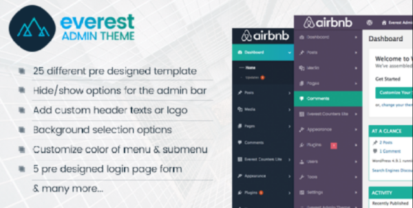 Everest Admin Theme v1.0.1 WordPress Backend customizer