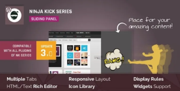Ninja Kick: Sliding Panel for WordPress v3.0.6