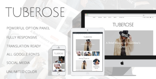 Tuberose – Smart Personal WordPress Blog Theme