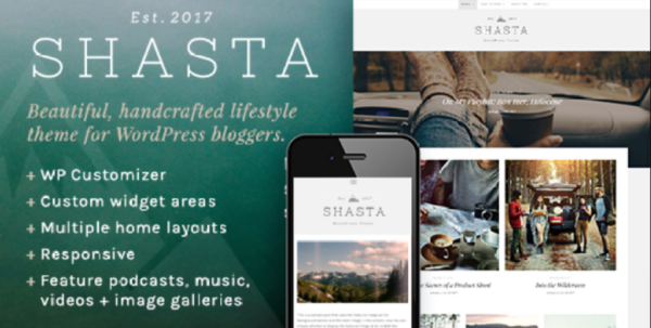 Shasta v1.0.8 A Responsive WordPress Theme For Lifestyle Bloggers