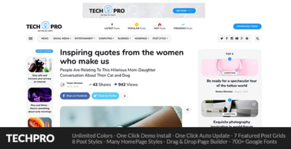 TechPro – WordPress Theme for Magazine / News / Blog