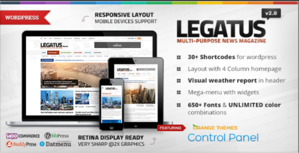 Legatus 2.3 Responsive News/Magazine Theme