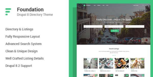 Foundation – Directory & Listings Drupal 8 Theme