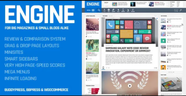 Engine v1.8 Drag and Drop News Magazine w/ Minisites