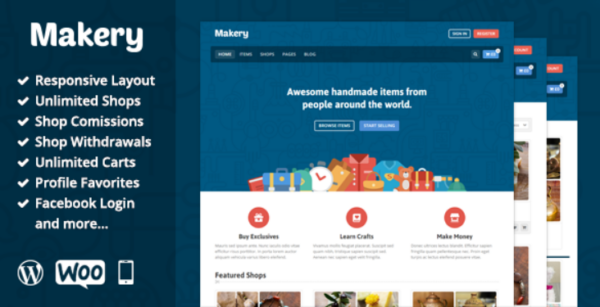 Makery v1.23 Marketplace WordPress Theme