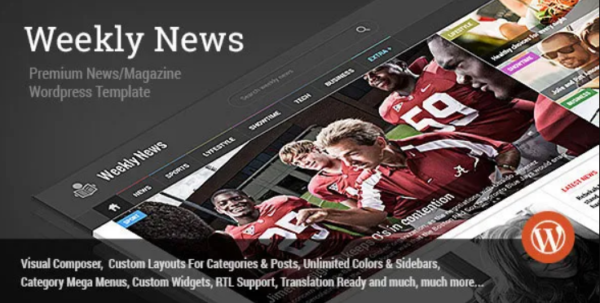 Weekly News v3.4.2 WordPress News/Magazine Theme